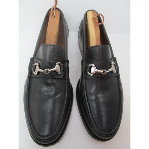 Allen Edmonds Mismatched Arezzo Mens Black Leather Horsebit Loafers Sizes READ - Picture 4 of 16